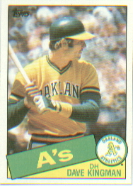1985 Topps Baseball Cards      730     Dave Kingman
